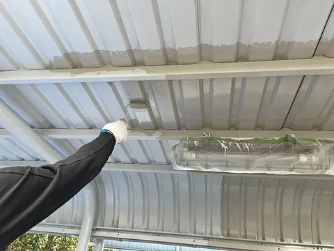 塗装作業👷‍♂️駐輪場鉄骨🚲