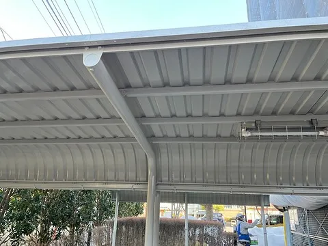 塗装作業👷‍♂️駐輪場鉄骨🚲