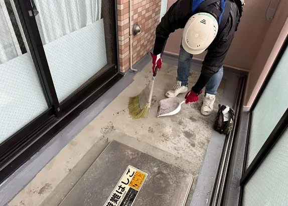 長尺シート工事👷‍♂️バルコニー🚧