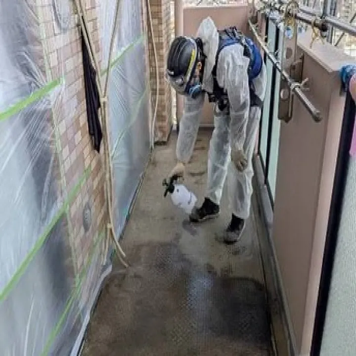 長尺シート工事👷‍♂️バルコニー🚧