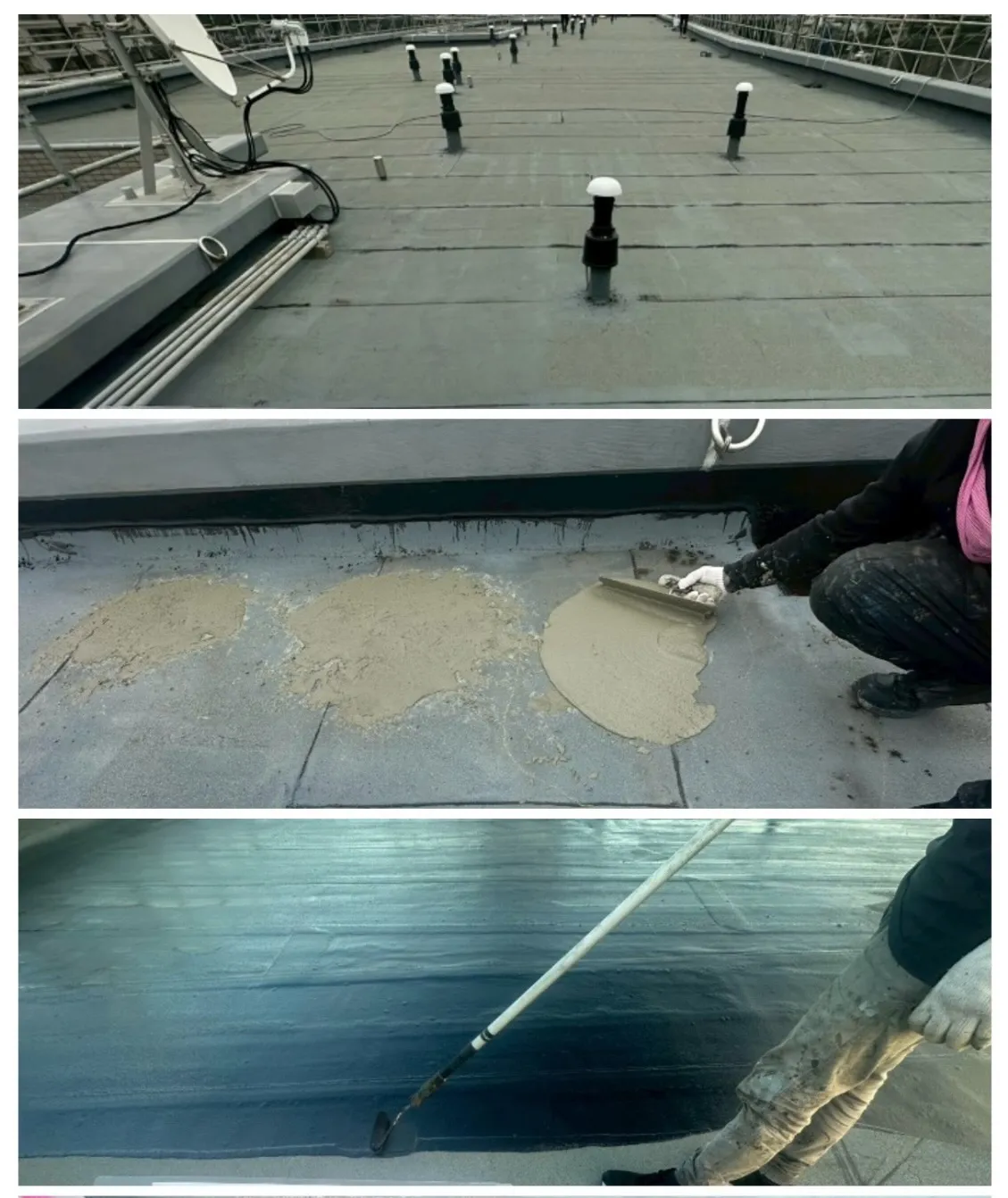 アスファルト防水工事の様子です🔥