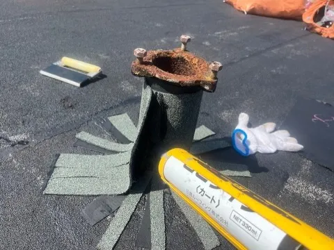 アスファルト防水工事を行いました👷‍♂️