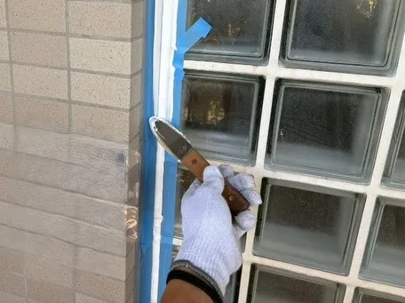 ガラスブロックのシーリング工事👷‍♂️